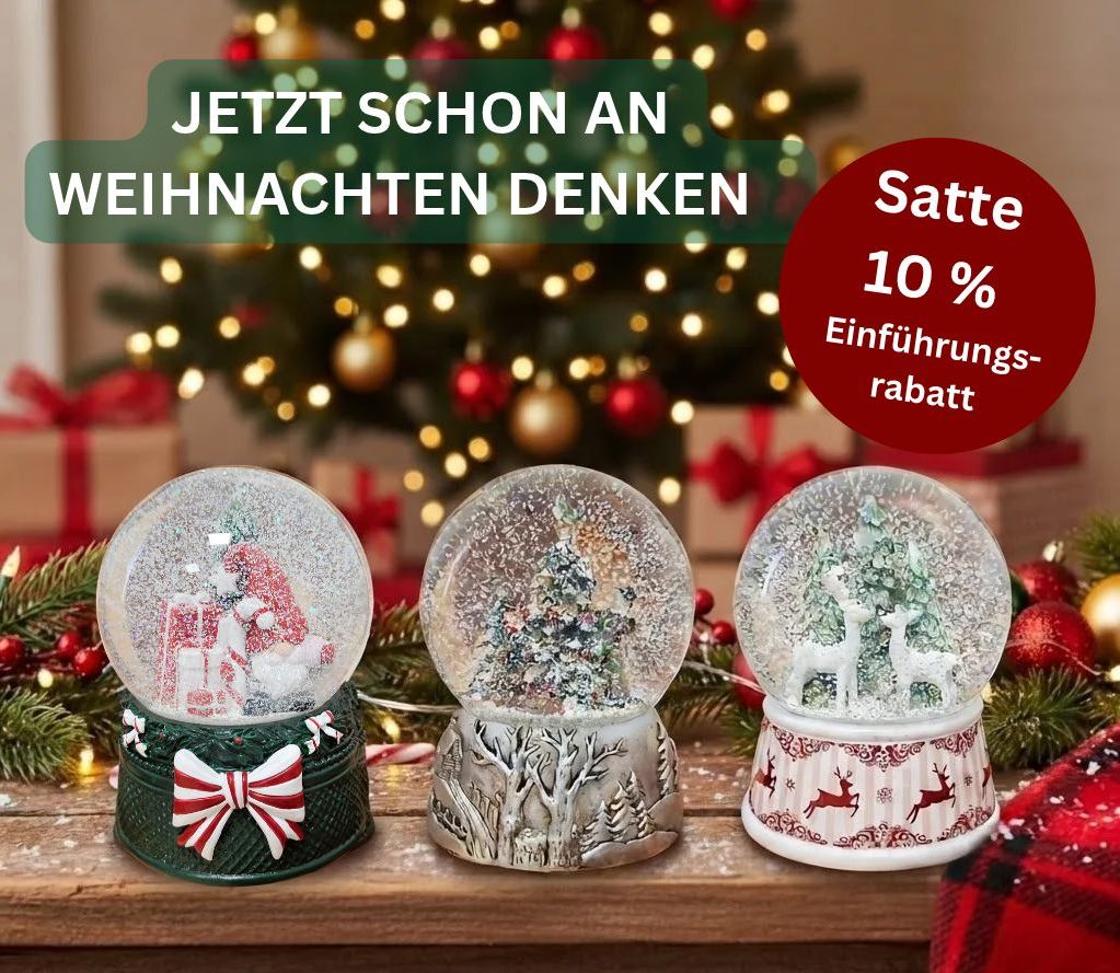 Jetzt schon an Weihnachten denken: Exklusiver Einführungsrabatt auf unsere neuen Highlights! - Schneekugelhaus