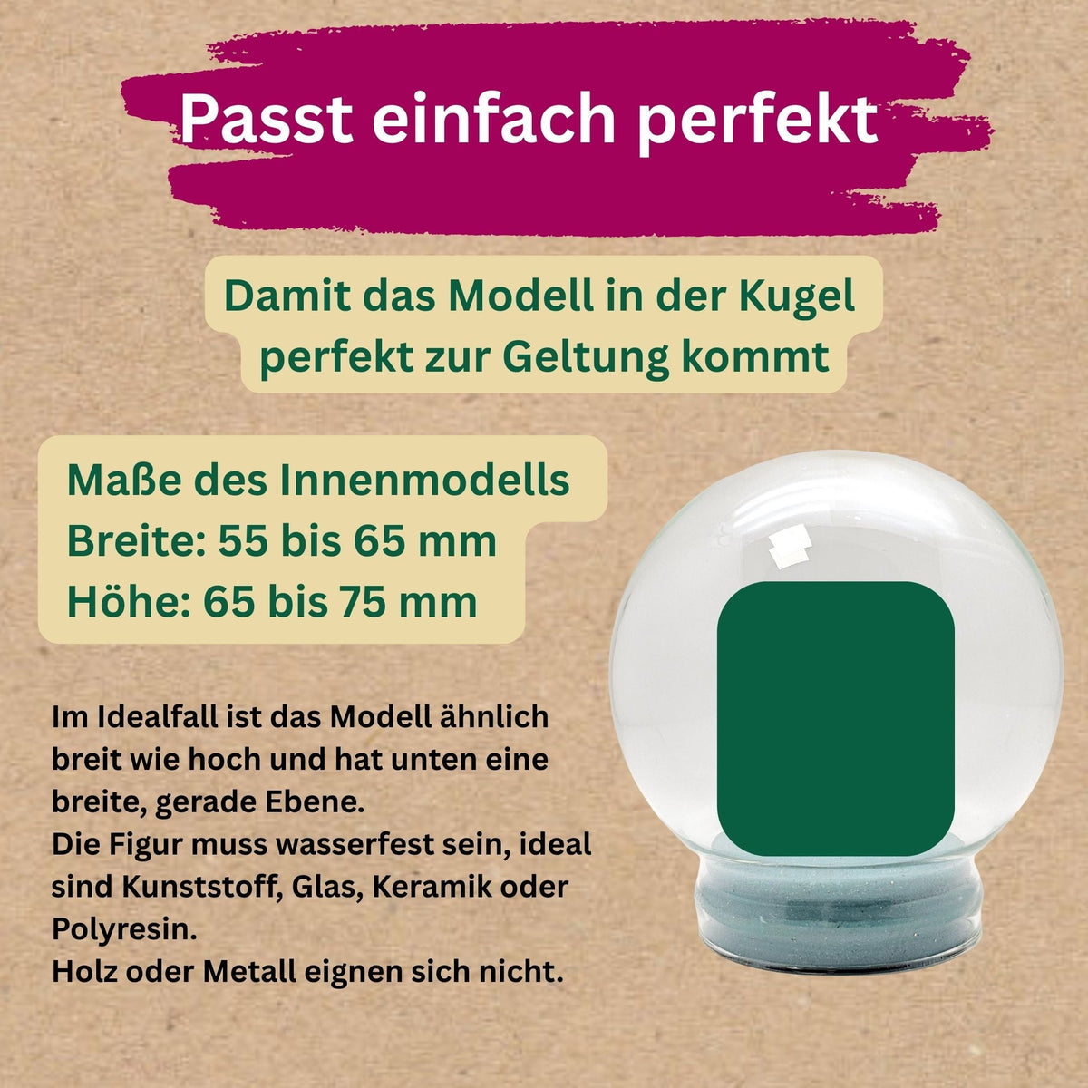 DIY-Reparatur-Komplettset für Glas-Schneekugel 120 x 130 mm mit Schnee, Kleber, Sekundenkleber und Fertigmischung Glitzer (Kopie) (Kopie) (Kopie) - Schneekugelhaus
