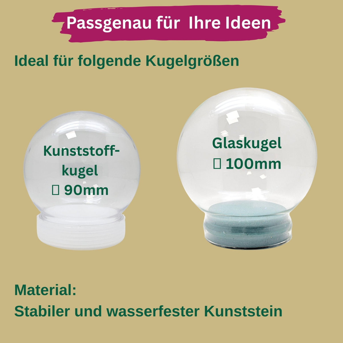 Innenmodell gold grün Drache "sitzend" - 50 x 55 mm - Schneekugelhaus