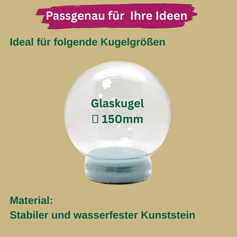 Innenmodell "Weihnachtsmann Christbaum weiß braun beige" - 64 x 85 mm - Schneekugelhaus